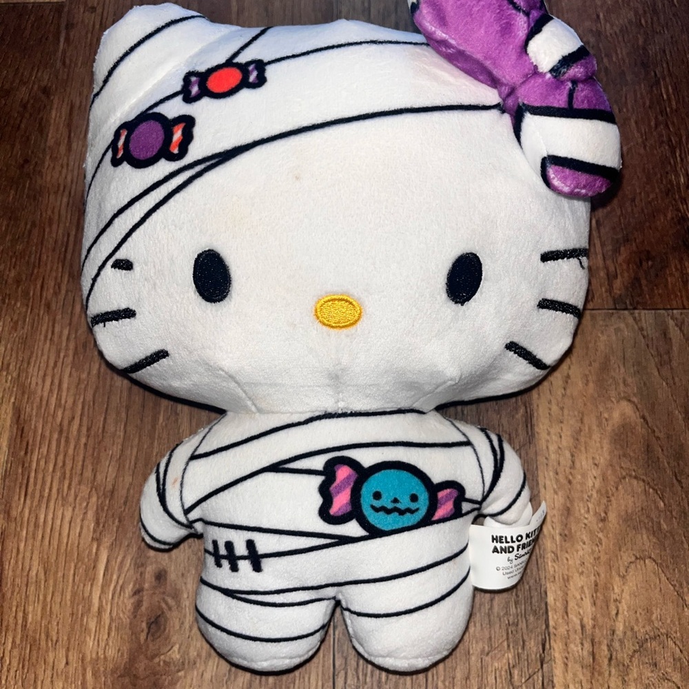Hello Kitty Mummy Plush - White and Purple Accents